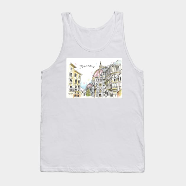 Florence, Italia Tank Top by JuliaArtPaint